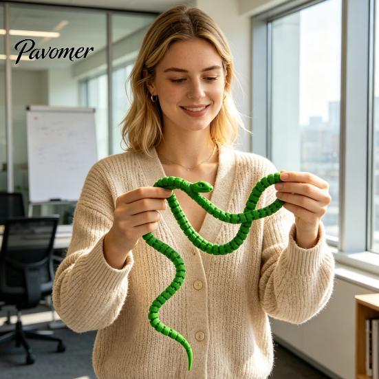 Articulated Snake Figurine 1/3/5Pcs 3D Printed Simulated Toy, Movable Joints Stress Relief Toy for Desktop Decor, Fidget