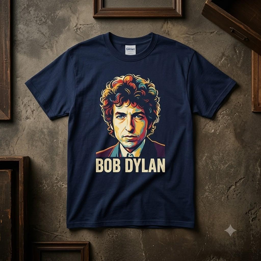 Bob Dylan Graffiti T-Shirt, Bob Dylan Unisex Tee Model 2
