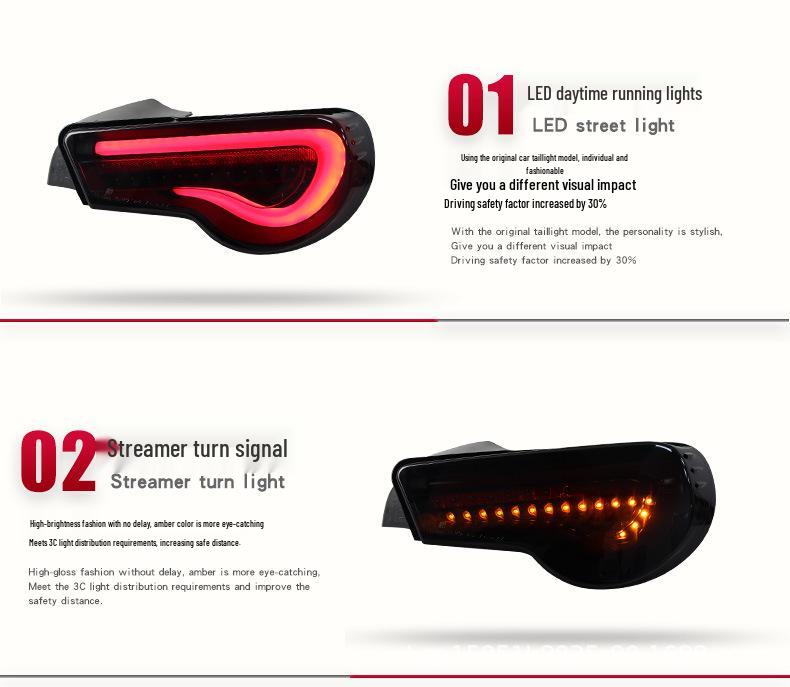 LED Taillight Assembly with Flowing Turn Signal for Toyota GT86/ Subaru BRZ