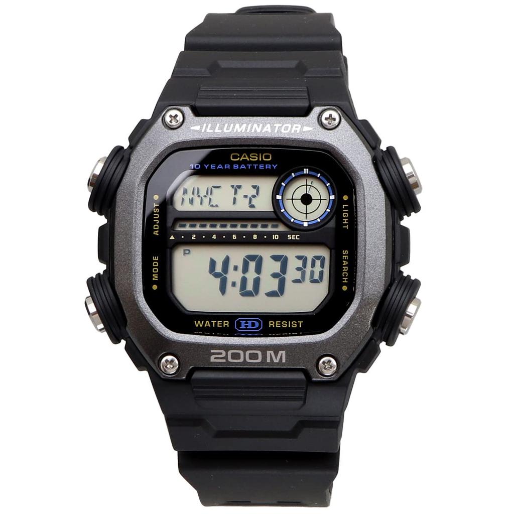 Casio Standard Digital Watch DW-291HX-1AV with Long Strap, Men's, Black, International Model [Parallel Import]