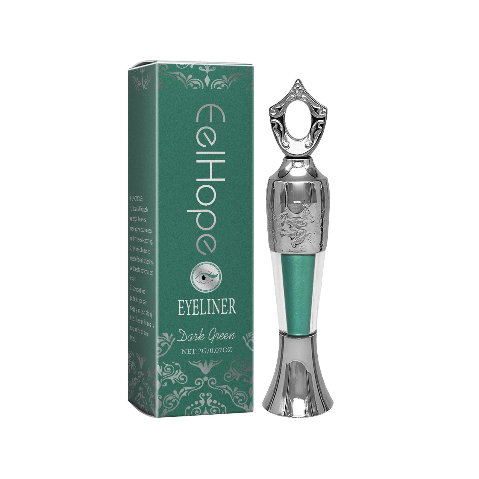 EELHOPE Темно-зеленый карандаш для глаз: Шелковисто-гладкий, Насышенный цвет, Стойкий, Комфортный, Точное нанесение.