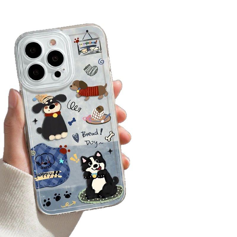 Graffiti Puppy iPhone Air/17/16 Drop-Proof Soft Case - Apple 17 Pro Max Space Design