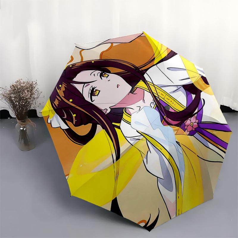 1pc Anime Character Outdoor Umbrella - Automatic Opening/Closing, Portable 3-Fold Design, 8-Bone Iron Frame - Perfect Gift for Fans, Travelers, D