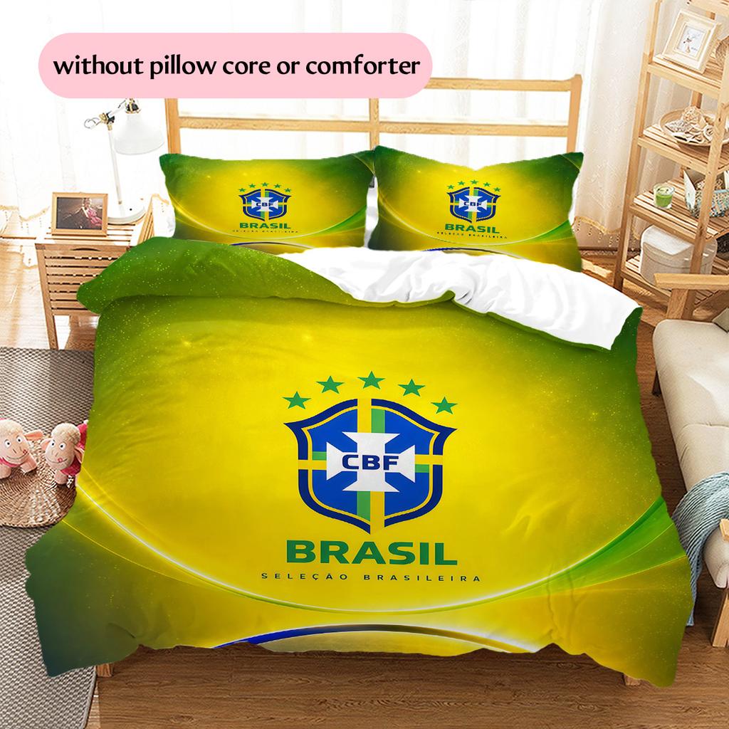 CBF Pattern Bedding Quilt Set Home Decoration Gift (1 * duvet cover + 2 * pillowcase without core)