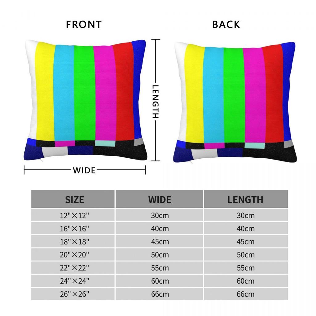 Standby Vaporwave TV Test Card Pillowcase Polyester Linen Velvet Printed Zip Decor Pillow Case Home Cushion Case