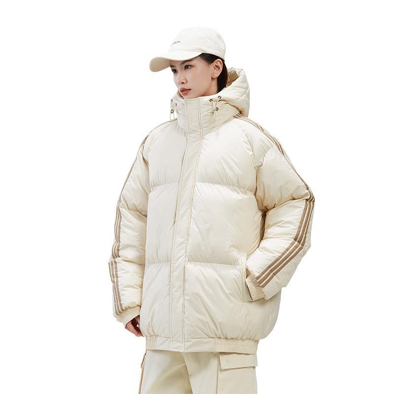 Striped Cotton-padded Clothes Men's Winter New Trend Loose Hooded Thickened Cotton-padded Jacket Bread Clothes Casual Cotton-padded Jacket