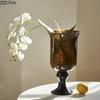Painted Pattern Goblet Glass Vase Flower Pots Table Decoration Flowers Arrangement Hydroponics Floral Vases Modern Home Decor