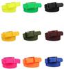 Plain Candy Colors Silicone Rubber Leather Wavy Shape Belt Plastic Buckle Cute Without Metal Belts for Men and Women Waistband