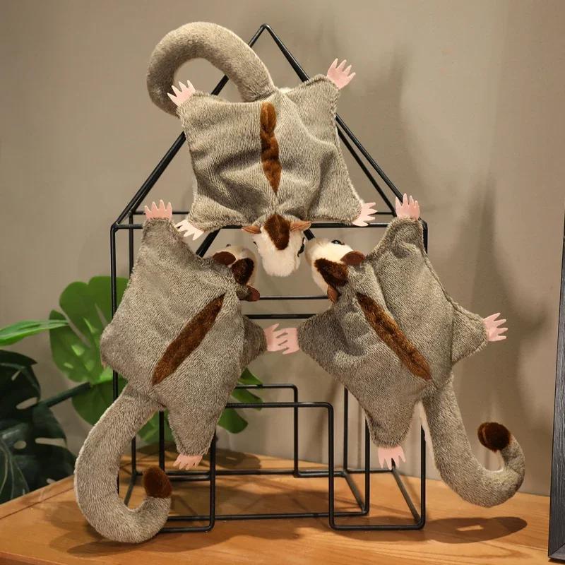 33CM Sugar Glider Plush Toy Soft Flying Squirrel Toys Stuffed Animals Toy Cute Hand Center Pets Funny Gift