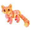 3D Printed Cat Ornament Articulated Cat Figurine with Flexible Joints Desktop Pet Cat Fidget Toy for Stress Relief Kids Adults Gift
