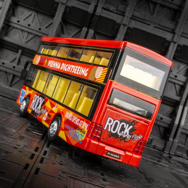 

Tianying 6016B Double-Decker Alloy Bus Model with Pull-Back, Sound & Light Features