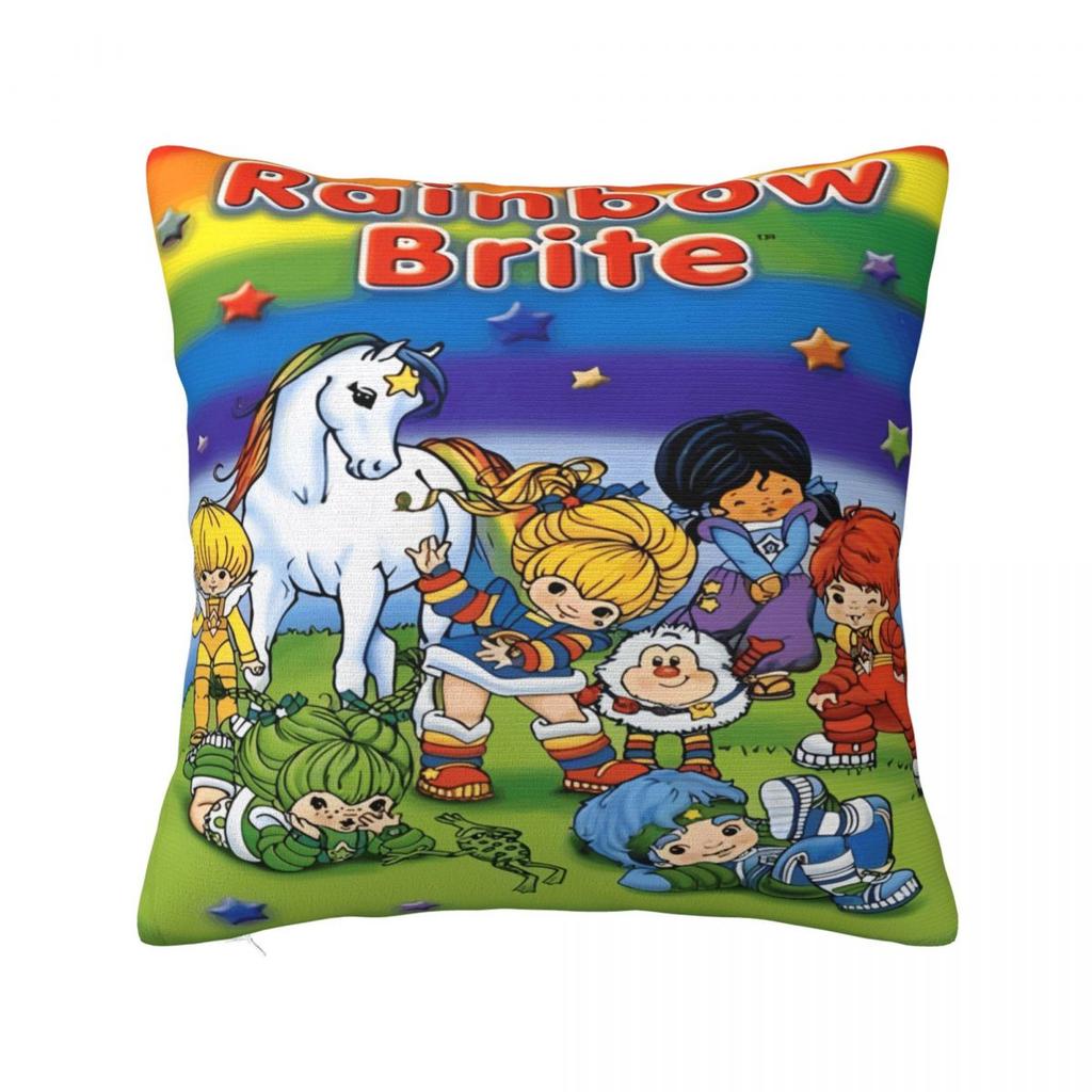 Soft and Sweet Home Rainbows BriteDecorations Pillowcase Merch Pillow Cover Square Multi-Size