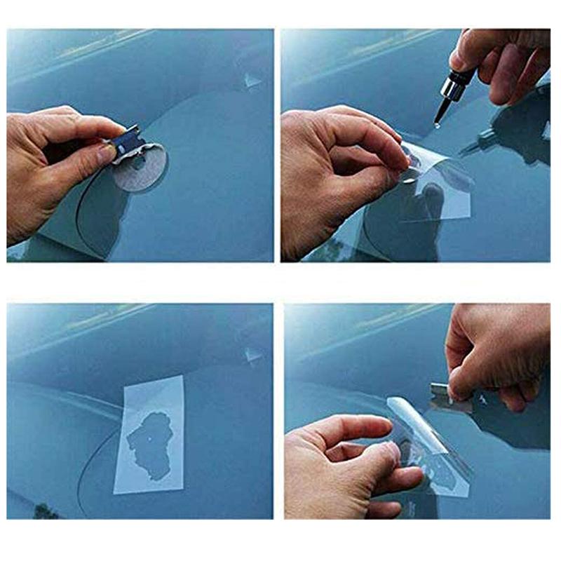 Auto Windschutzscheibe Risse Reparaturwerkzeuge DIY Auto Fensterglas Nano Reparaturflüssigkeit Windschutzscheibenglas Kratzer Risse Wiederherstellung 1/2 Stück