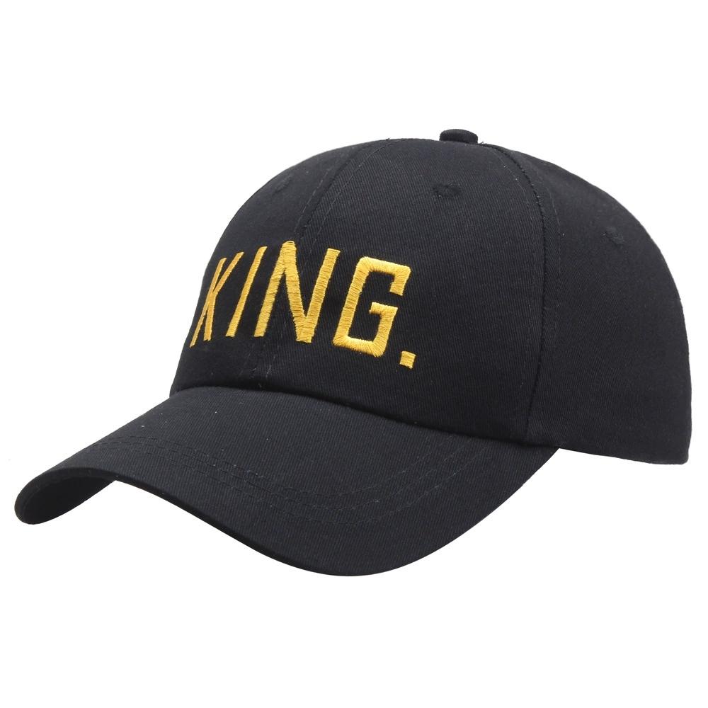 Baseball Caps King Queen Embroidered Pure Cotton Couple Hats Spring Summer adjustable