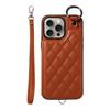 Porta Anelli Carte Slot Portafoglio Custodia in Pelle per iPhone 16 Pro Max 15 14 Plus 13 12 11 SE2022 Cinturino a Mano Tasca Borsa Custodia Profumata