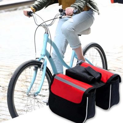 Borsa da bicicletta Striscia riflettente anti-crepa Antiurto Grande capacità Ad alta resistenza 3 in 1 Trave anteriore per bici Borsa da sella per tubo superiore Accessori per biciclette