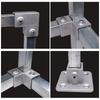 Țeavă Pătrată 20x20mm 25x25mm 30mmx30mm Conector Triplu Pătrat Fix pentru Teavă Accesorii Cot din Aliaj de Aluminiu