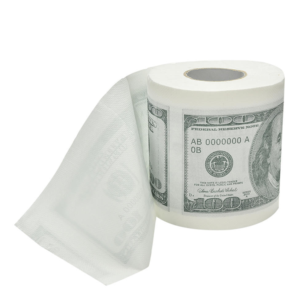 100,00 - Toilettenpapierrolle im Wert von 100 Dollar + 1 Million Dollar