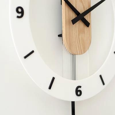 Creative Minimalist Hanging Clock Acrylic Silent Digital Wall Clock Vintage Scale Clock School