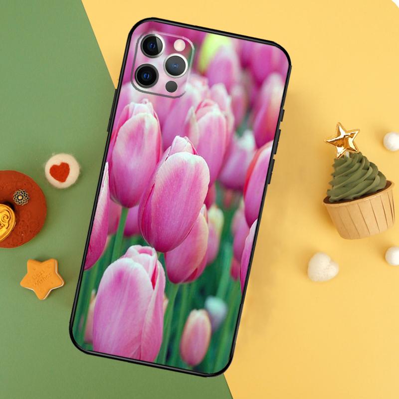 

Tulip Flower Colorful Phone Case For iPhone 17 17Air 16 15 14 13 11 12 Pro Max 12 13 Mini 16E Shockproof Cover iPhone 12 mini