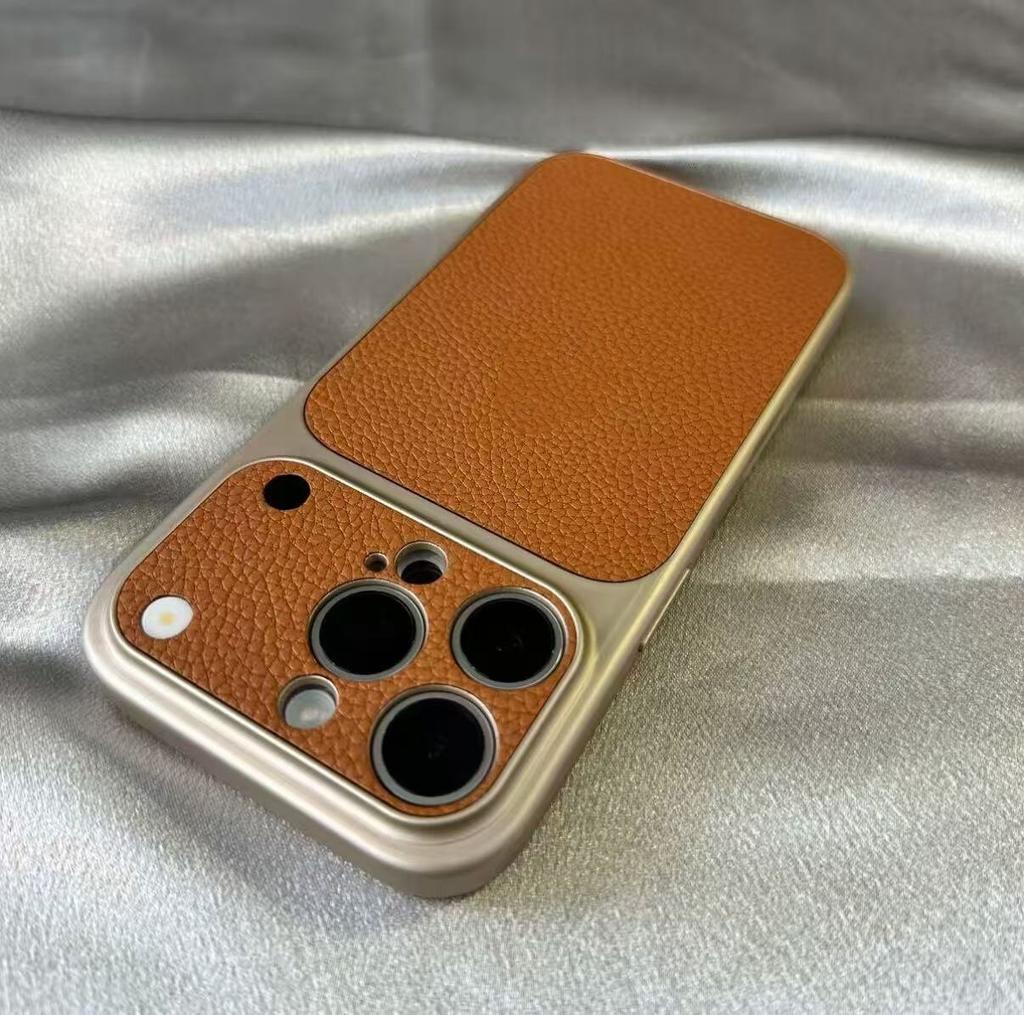Luxury Soft Silicone Lichee Pattern Cortex Phone Case For iPhone 17 AIr 11 12 13 14 15 16 Pro Max Plus Bumper Back Cases Cover