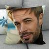 Custom William Levy Pillowcase Wedding Decorative Cotton Linen Pillow Case For Home Pillow Cover 45X45(One Sides)