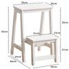 Massivholz Zweistufige Kletterleiter Indoor Dual-Purpose Kreativer Leiterhocker Multifunktionaler Klapphocker Home Verdickung