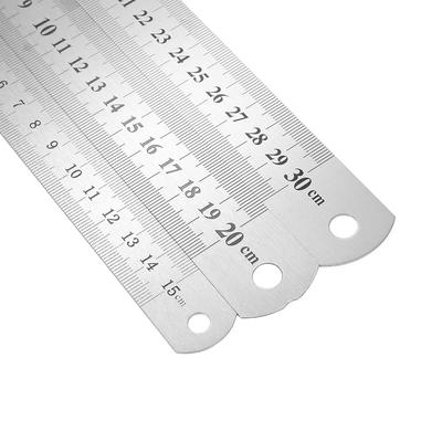 1ks 15/20/30 cm silnější kovové pravítko z nerezové oceli oboustranné měřící korálky Řetízek na šperky Míra