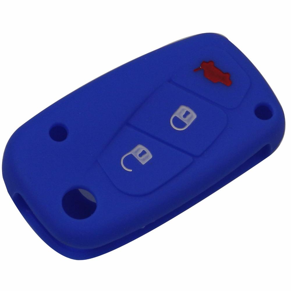 Jingyuqin 3 Buttons Silicone Car Key Case Cover For FIAT /Panda /Stilo /Punto /Doblo /Grande /Bravo 500 Ducato /Minibus