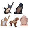 Thick Wooden Pet Hair Keepsakes Display Box Handcrafted Furs Container Memorial Gift For Dog Cats Owners Home Decors