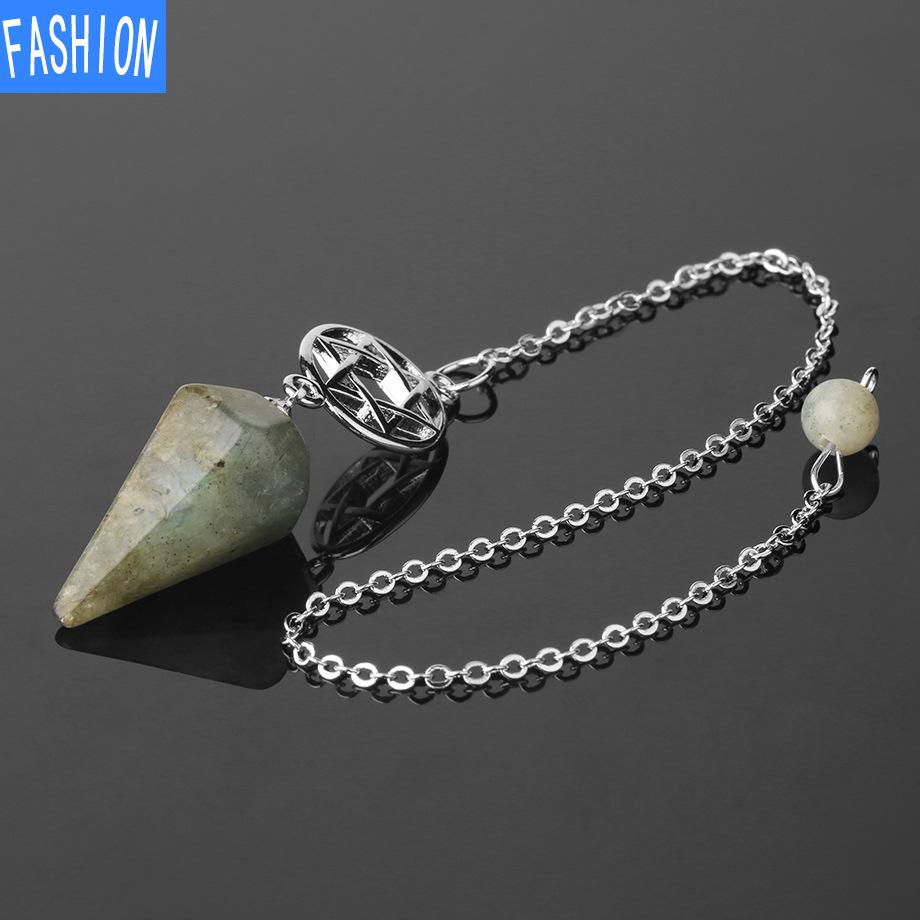 Spirit Pendulum Natural Crystal Pendant Treatment Point Pendulum Weika Meditation Semi Gem Jewelry Gift