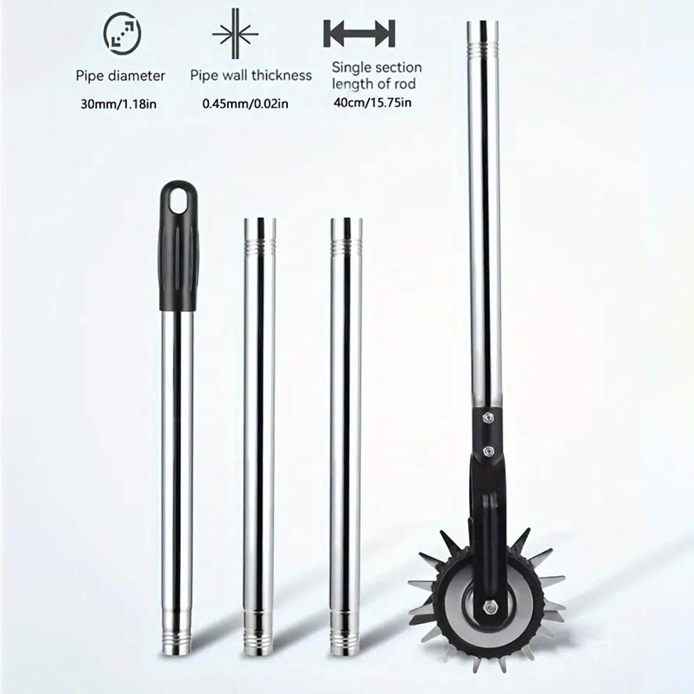Saw-Tooth Wheeled Manual Lawn Edger With Non-Slip Handle Detachable Gardening Tools Lawn Trimming Tool For Home Lawn Landscaping