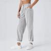 2025 Women's Autumn/Winter Solid Corduroy Wide-Leg Fleece-Lined Pants - Casual, Slimming Fit