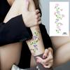 6 Sheets Colorful Flowers Temporary Tattoos Clavicle Chest Tattoo Stickers For Women Body Waterproof Fake Tattoo Wrist Tattoo