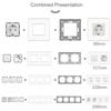BSEED Matte Plastic Frames EU/French Wall Socket Plug Type-c USB Power Sockets Mechanical Button Switches Function Parts Only