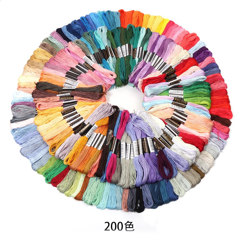 12-447 stuks/partij Gemengde Kleuren Borduur garens Polyester Kruissteek Garens Voor Handbreien Handwerk Naaiben Benodigdheden Groothandel