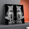 Black and White Animal Art Canvas Paintings Two Leopard Poster and Prints Modern Modular Picture for Living Room Home Decoration