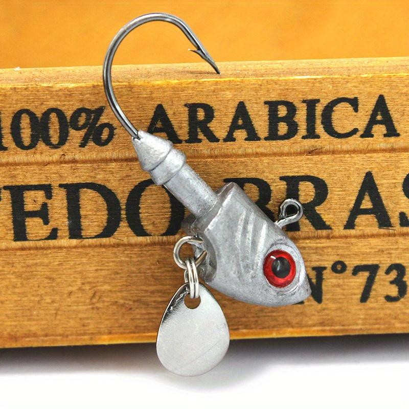 5pcs Swimbait Jig Heads for Freshwater and Saltwater Fishing - Minnow Fish Head Design for Enhanced Attraction and Hooking Power
