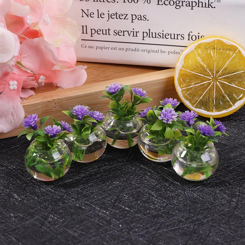 1/12 Dollhouse Miniature Green Potted For Home Decor Simulation Potted Plants