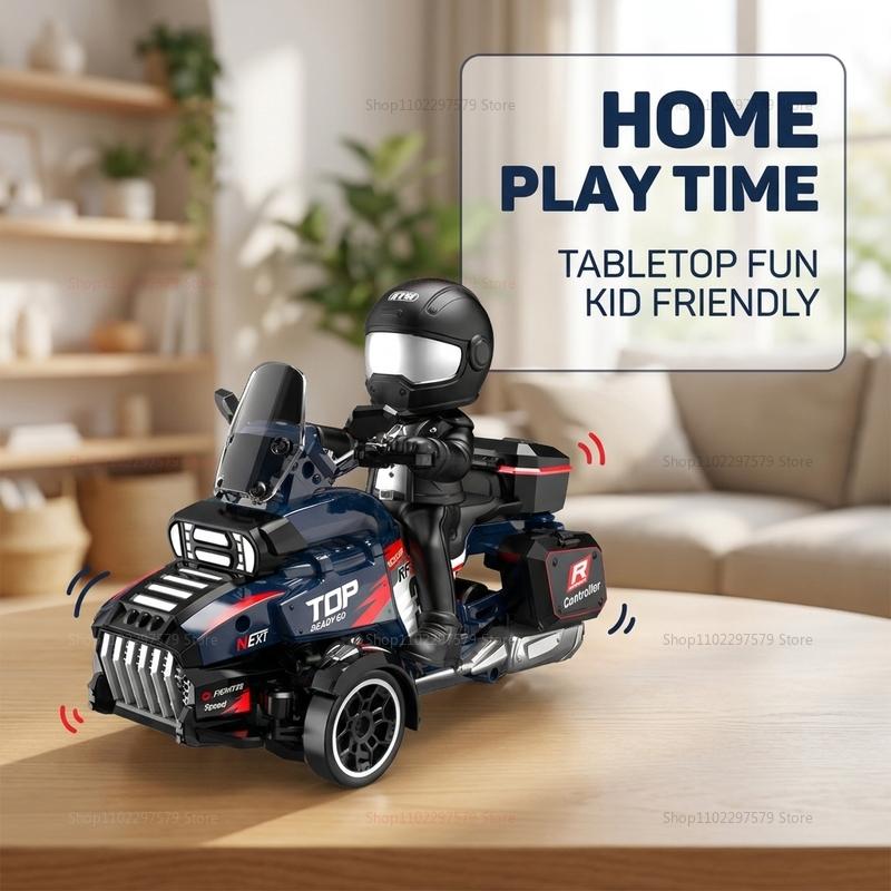 Přenosné KF35 Mini 3kolové RC auto 1:Vysokorychlostní driftovací hračka auto v měřítku 43 s LED světly 2,4G dálkové ovládání Terénní závodní dárky pro děti Přineste panenku