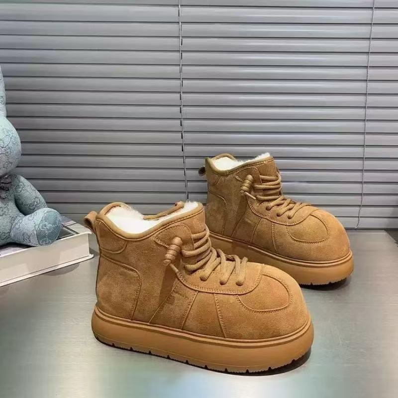 Kapibara Ugly Cute Big Head Snow Boots Women's New Velvet Thickened Warm Comfortable Lightweight Non-slip Cotton Shoes