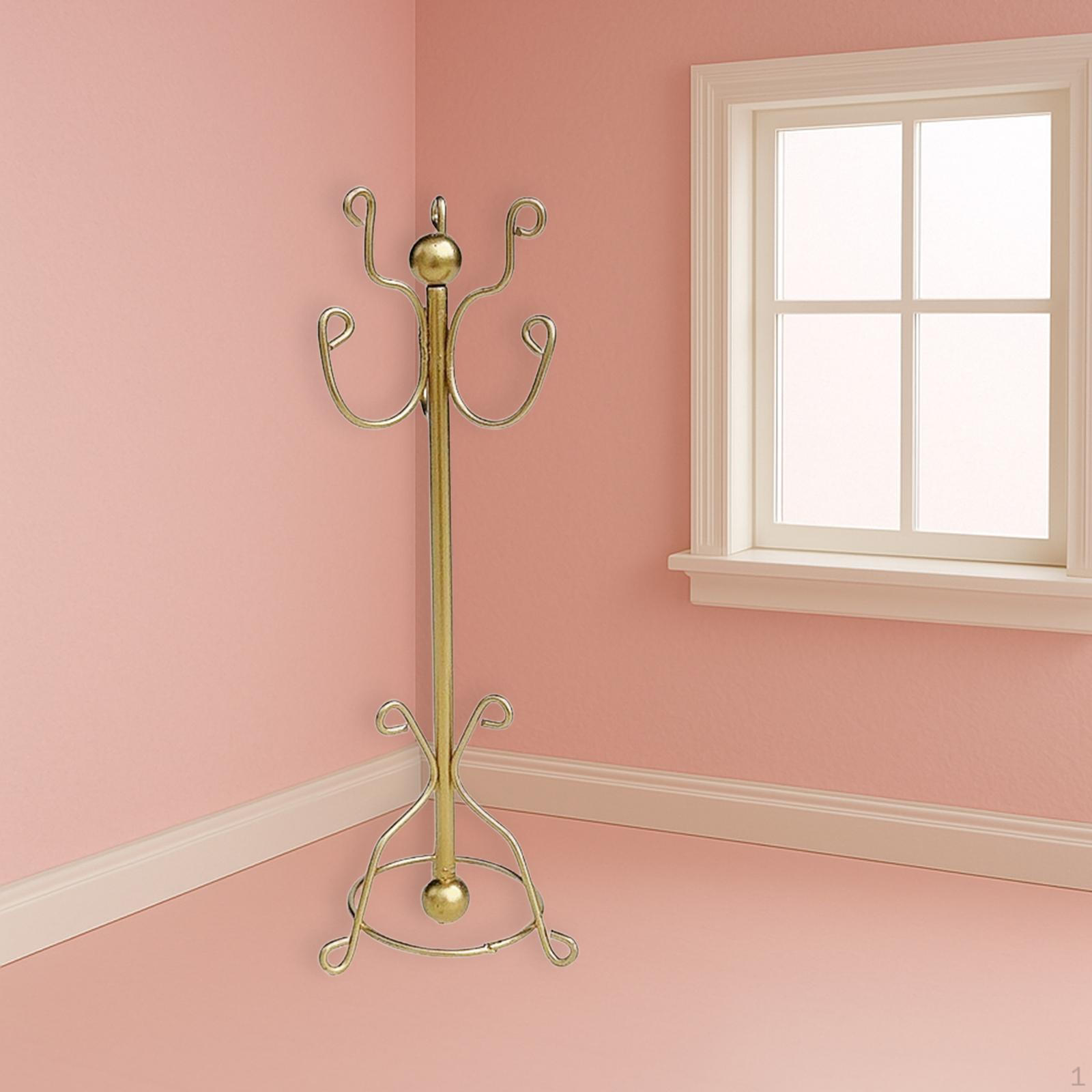 

1:12 Dollhouse Coat Tree Mini Furniture Toy Sturdy Clothes Hanger Organizer Stand for
