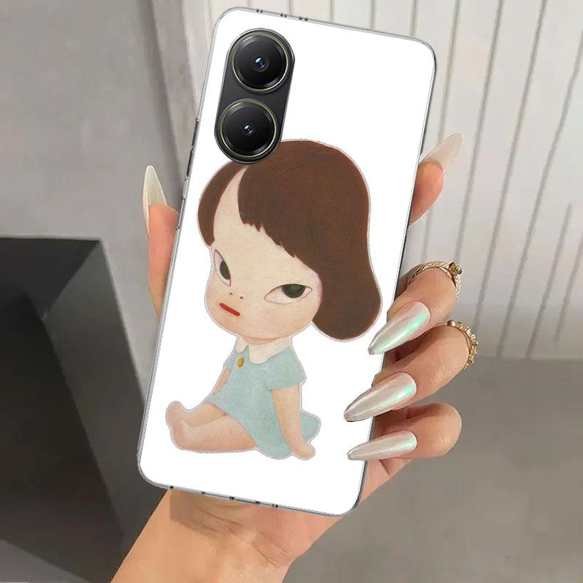 Y-Yoshitomo Nara Phone Case for Xiaomi Poco X5 X6 X7 Pro F7 Ultra M7 Redmi 15 15C 13 13C 12 12C 10 10A 10C 9 9A 9C 9T Shell Poco