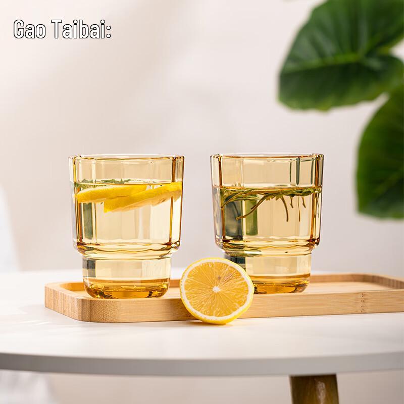 Gaotaibai Snowflake Glass Cup 2-Piece Set