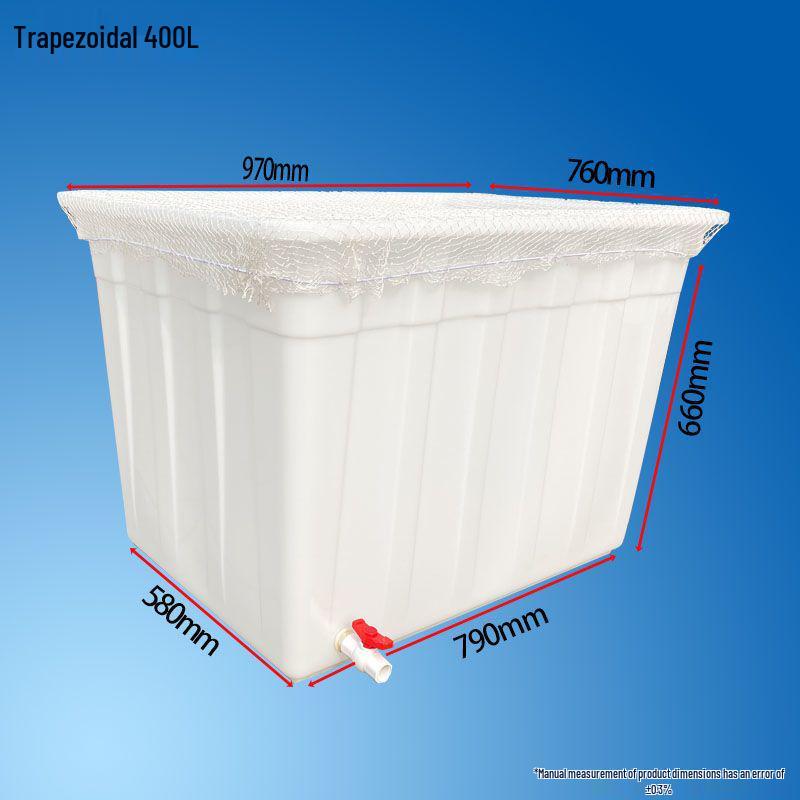 Durable Rectangular Aquaculture Tank with Drainage & Net Cover for Home Fish and Turtle Raising