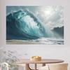 1pc Wave Theme 2D Background Cloth - Durable polyester, a vibrant indoor/outdoor party decoration for birthdays