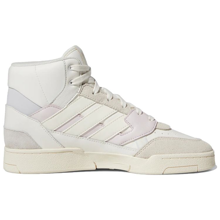 Adidas Originals Drop Step Se Leather Non-Slip Durable High-Top Skate Shoes Women Skate Shoes White Gray HR1418