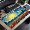 Starry Night Flowers Landscape Mousepad Pc Accessories Desk Interior Gaming Mats Playmat Carpet Mouse Mat Desk Pad Office Decor