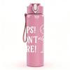 1PC Oops I Didnt Cactus Text 750ml Color Plastic Sports Water Bottle Leakproof Flip Straw Lid Suitable for Sports Office Home Use