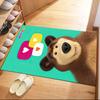 Masha Bear Floor Rug Office Rug Suitable for Balcony Playrooms Dormitory Kitchen Anti-slip Rug Decorate Offices Birthday/Christmas Gift
